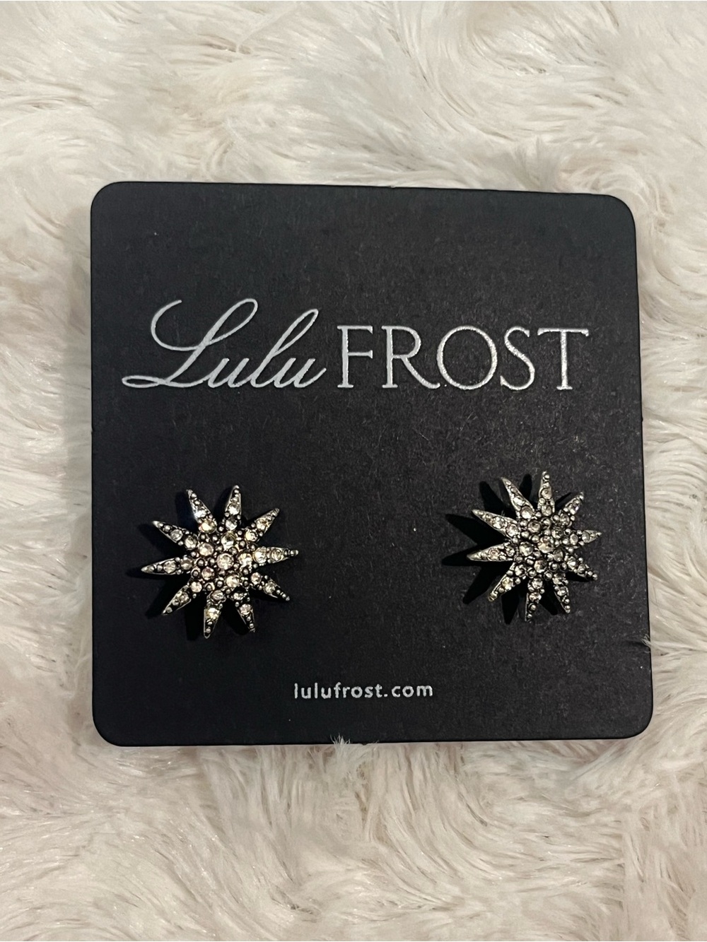 Lulu Frost Electra Stud Clear Crystal Starburst Stud Earrings